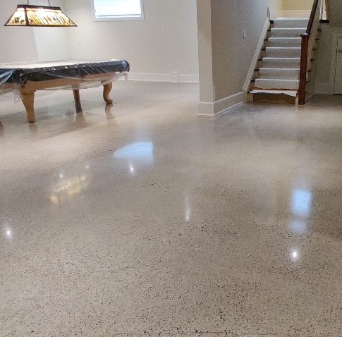 Polished Concrete basement Floor